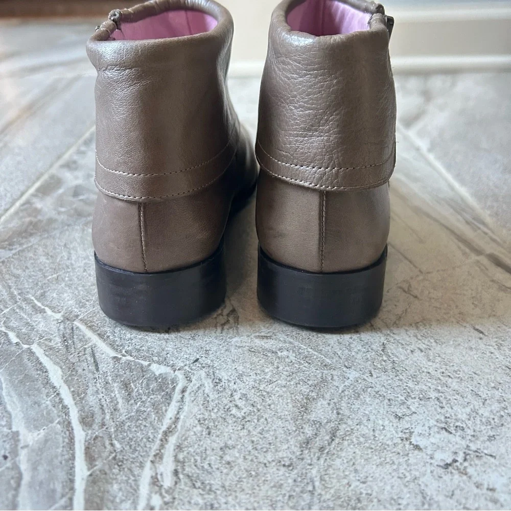 Jacadi Paris Girl Brown Leather Ankle Boots, Size 35 EU/US 3.5